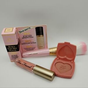 Too Face Bundle: Blush, Brush, Lip Gloss, & Foundation